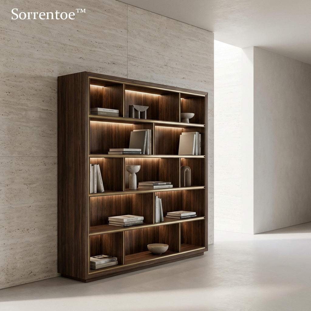 Sorrentoe™ LumiGrid Display Bookcase